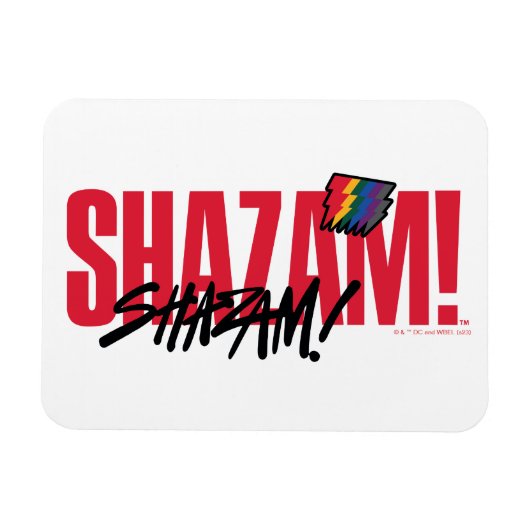 SHAZAM! Furie van de Goden | Logo regenboogbouten Magneet (Horizontaal)