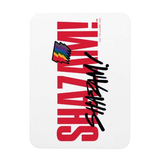 SHAZAM! Furie van de Goden | Logo regenboogbouten Magneet (Verticaal)