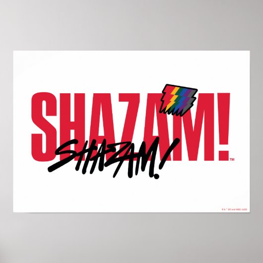 SHAZAM! Furie van de Goden | Logo regenboogbouten Poster (Voorkant)