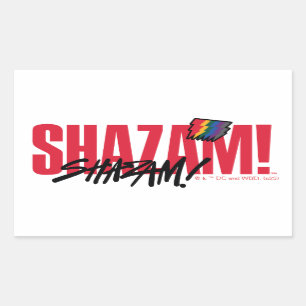 SHAZAM! Furie van de Goden   Logo regenboogbouten Rechthoekige Sticker