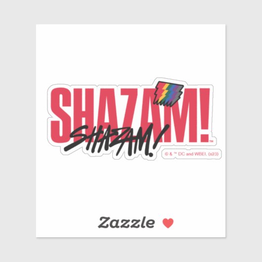 SHAZAM! Furie van de Goden | Logo regenboogbouten Sticker (Vel)