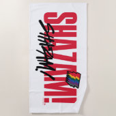 SHAZAM! Furie van de Goden | Logo regenboogbouten Strandlaken (Voorkant)