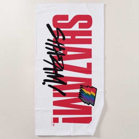 SHAZAM! Furie van de Goden | Logo regenboogbouten Strandlaken (Voorkant)