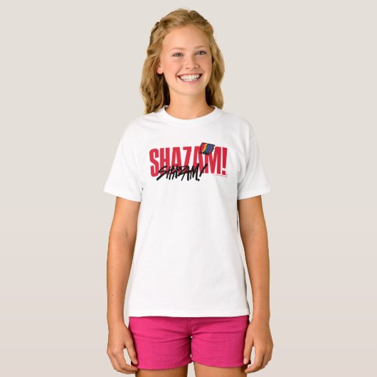 SHAZAM! Furie van de Goden | Logo regenboogbouten T-shirt (Voorkant volledig)