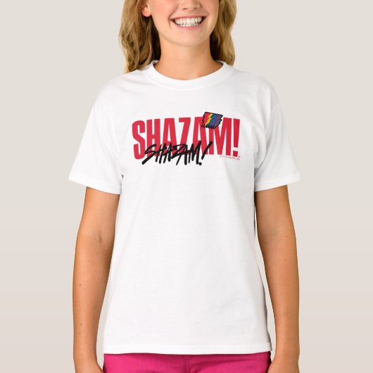 SHAZAM! Furie van de Goden | Logo regenboogbouten T-shirt (Voorkant)