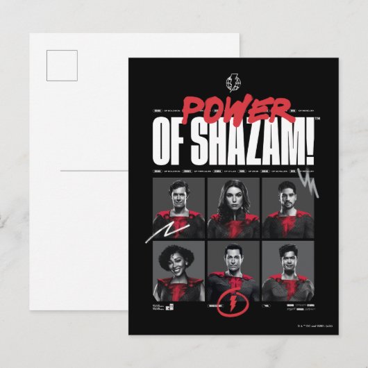 SHAZAM! Furie van de Goden | Macht van de groep SH Briefkaart (Voorkant / Achterkant)