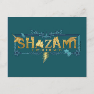 SHAZAM! Furie van de Goden   Mythische Logo Briefkaart