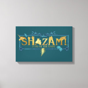 SHAZAM! Furie van de Goden   Mythische Logo Canvas Afdruk