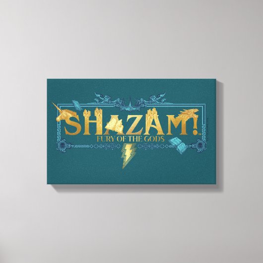 SHAZAM! Furie van de Goden | Mythische Logo Canvas Afdruk (Voorkant)