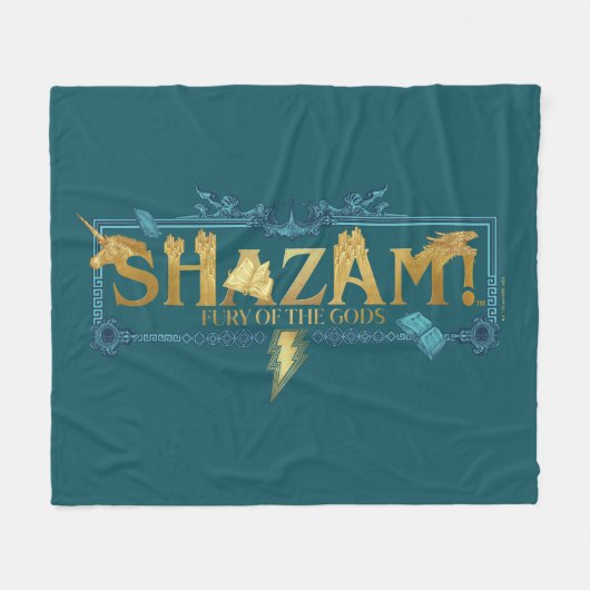 SHAZAM! Furie van de Goden | Mythische Logo Fleece Deken (Voorkant (Horizontaal))