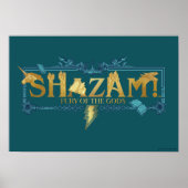 SHAZAM! Furie van de Goden | Mythische Logo Poster (Voorkant)