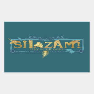 SHAZAM! Furie van de Goden   Mythische Logo Rechthoekige Sticker