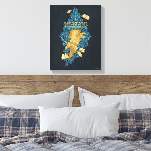 SHAZAM! Furie van de Goden | Omschrijving van de G Canvas Afdruk (Insitu (Slaapkamer))