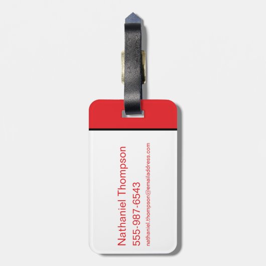 SHAZAM! Furie van de Goden | Rode Logo Bagagelabel (Achterkant verticaal)