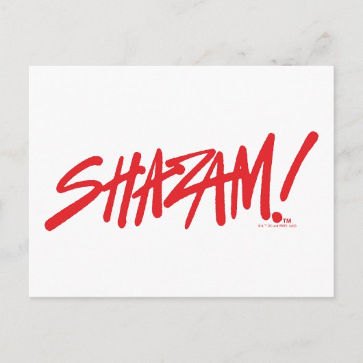 SHAZAM! Furie van de Goden | Rode Logo Briefkaart (Voorkant)