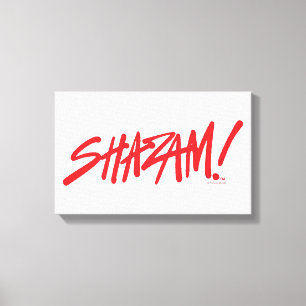 SHAZAM! Furie van de Goden   Rode Logo Canvas Afdruk