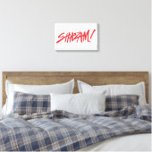 SHAZAM! Furie van de Goden | Rode Logo Canvas Afdruk (Insitu (Slaapkamer))