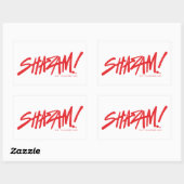 SHAZAM! Furie van de Goden | Rode Logo Rechthoekige Sticker (Vel)