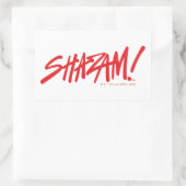 SHAZAM! Furie van de Goden | Rode Logo Rechthoekige Sticker (Tas)