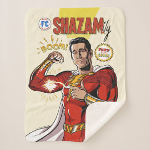SHAZAM! Furie van de Goden SHAZAMily Comic Hoesj Sherpa Deken
