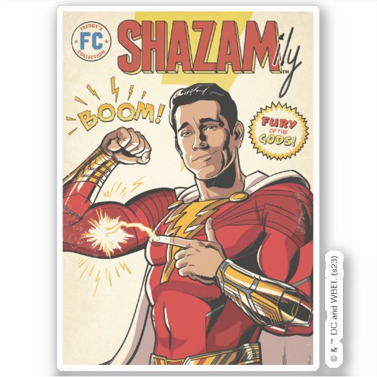 SHAZAM! Furie van de Goden | SHAZAMily Comic Hoesj Sticker (Voorkant)