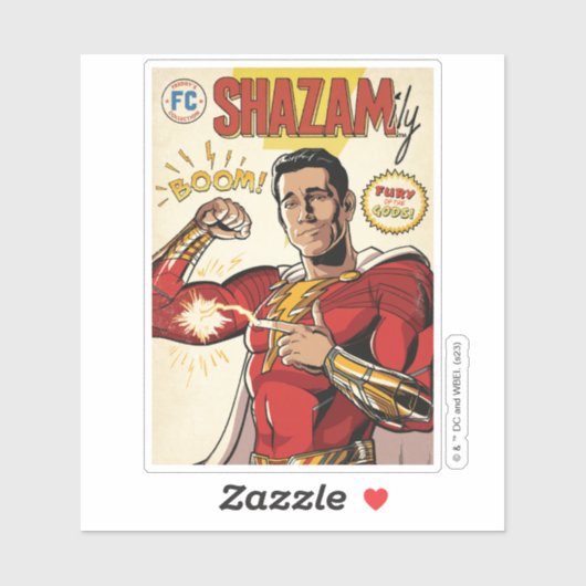 SHAZAM! Furie van de Goden | SHAZAMily Comic Hoesj Sticker (Vel)