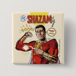 SHAZAM! Furie van de Goden   SHAZAMily Comic Hoesj Vierkante Button 5,1 Cm