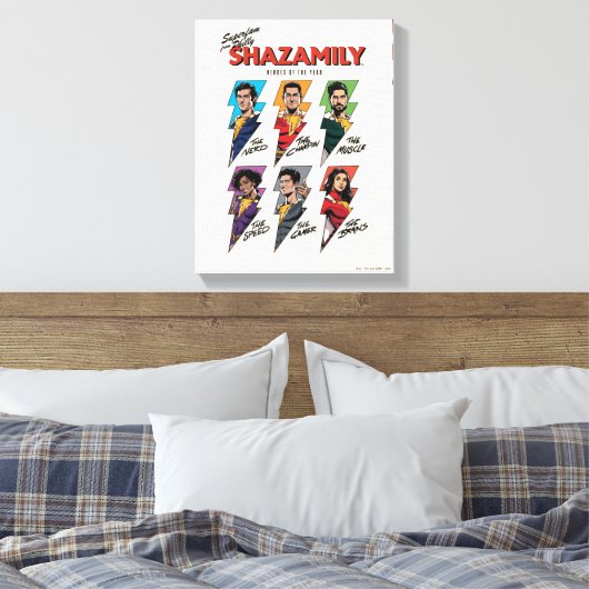 SHAZAM! Furie van de Goden | SLANZAMEolienbouten Canvas Afdruk (Insitu (Slaapkamer))