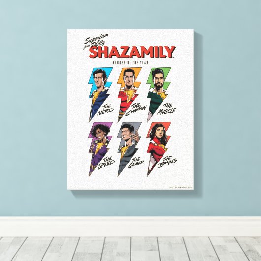 SHAZAM! Furie van de Goden | SLANZAMEolienbouten Canvas Afdruk (Insitu (Houten vloer))