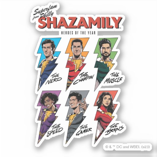 SHAZAM! Furie van de Goden | SLANZAMEolienbouten Sticker (Voorkant)