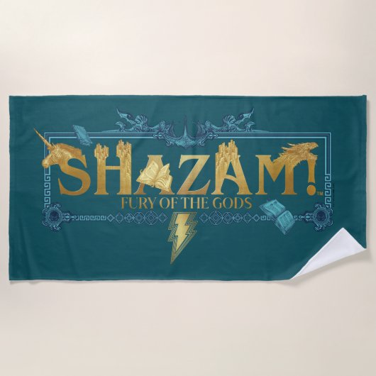 SHAZAM! Fury of the Gods | Mythisch Logo Strandlaken (Voorkant)