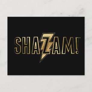 SHAZAM!   Goud Logo Briefkaart