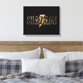 SHAZAM! | Goud Logo Canvas Afdruk (Insitu (Slaapkamer))