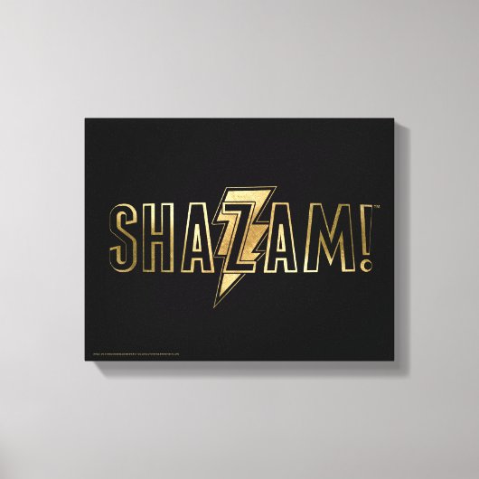 SHAZAM! | Goud Logo Canvas Afdruk (Voorkant)