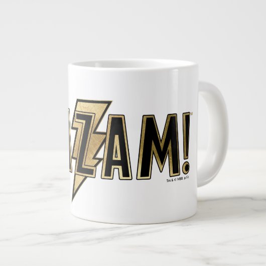 SHAZAM! | Goud Logo Grote Koffiekop (Voorkant rechts)