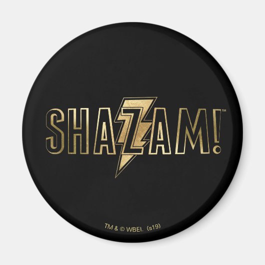 SHAZAM! | Goud Logo Magneet (Voorkant)