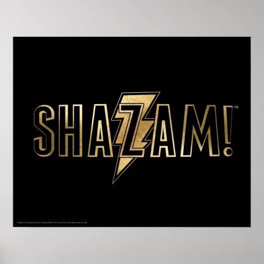 SHAZAM! | Goud Logo Poster (Voorkant)