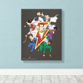 SHAZAM! | Grafische weergave van de Shazam-familie Canvas Afdruk (Insitu (Houten vloer))