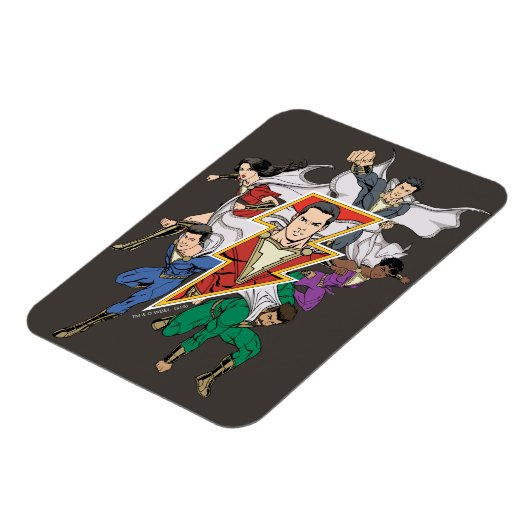 SHAZAM! | Grafische weergave van de Shazam-familie Magneet (Linkerzijde)