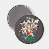 SHAZAM! | Grafische weergave van de Shazam-familie Magneet (Voorkant / Achterkant)