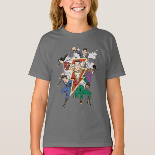 SHAZAM! | Grafische weergave van de Shazam-familie T-shirt (Voorkant)