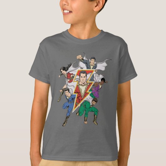 SHAZAM! | Grafische weergave van de Shazam-familie T-shirt (Voorkant)