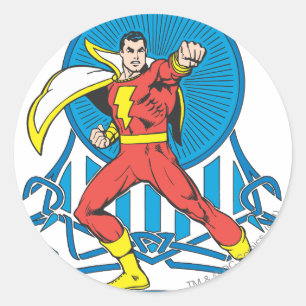 SHAZAM in gevechtsstaat Ronde Sticker