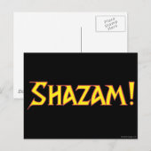 Shazam Logo Geel/Rood Briefkaart (Voorkant / Achterkant)