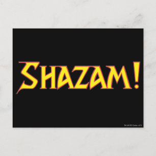 Shazam Logo Geel/Rood Briefkaart