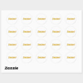 Shazam Logo Geel/Rood Ronde Sticker (Vel)