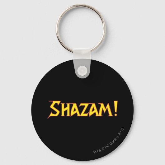 Shazam Logo Geel/Rood Sleutelhanger (Voorkant)
