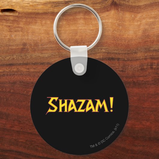 Shazam Logo Geel/Rood Sleutelhanger (Voorkant)