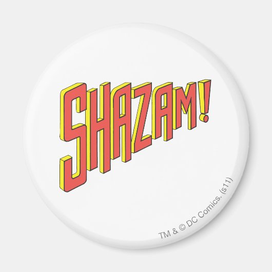 Shazam Logo Rood/Geel Magneet (Voorkant)