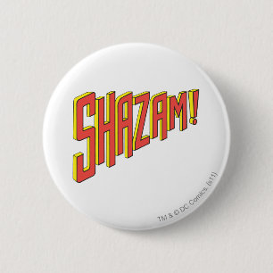 Shazam Logo Rood/Geel Ronde Button 5,7 Cm